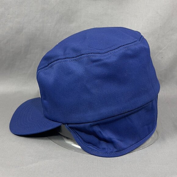 Vtg Farm Bureau Co Op Ear Flaps Fitted 7 3/8 Hat Cap Blue Agriculture Rancher - Picture 12 of 16